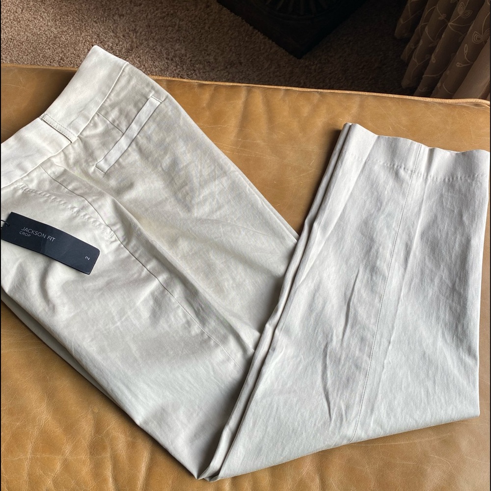 Banana Republic beige crop pants Jackson Fit sz 2